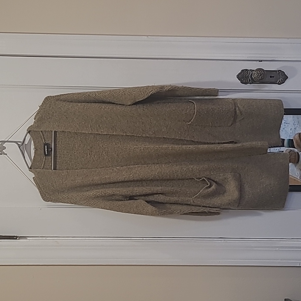 Express Green Duster Cardigan